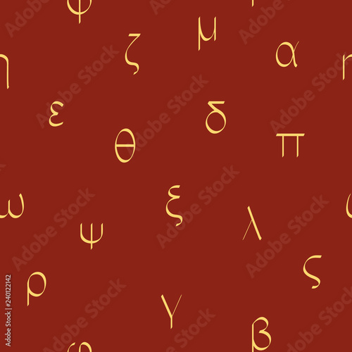 Seamless pattern with old Greek letters for your design