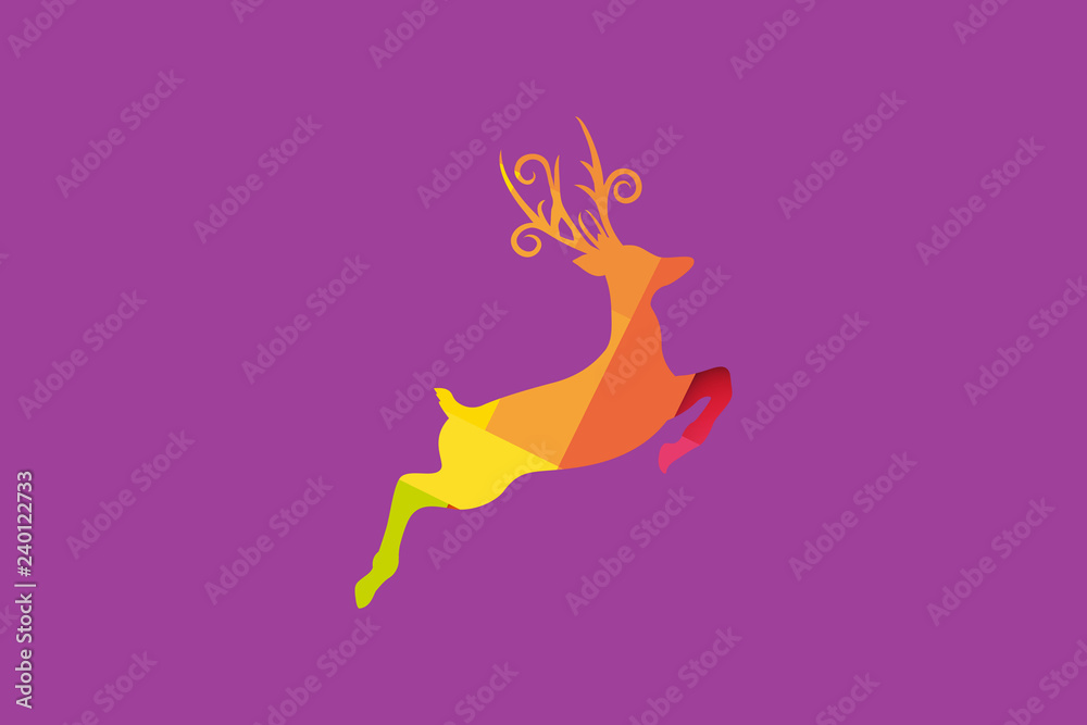 Abstract Geometric Deer Illustration Abstract Geometric Deer Illustration