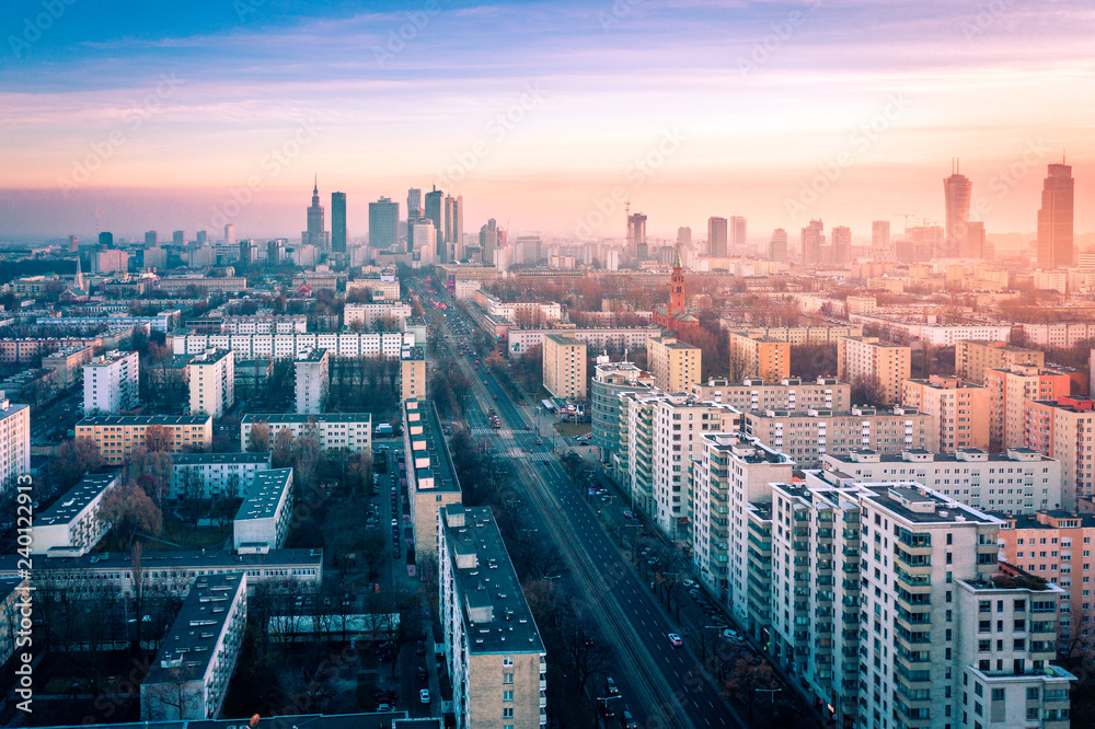 Warszawa z lotu ptaka