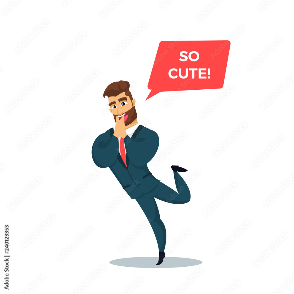 Businessman Character design. Fun bearded business man Businessman Character design. Fun bearded business man