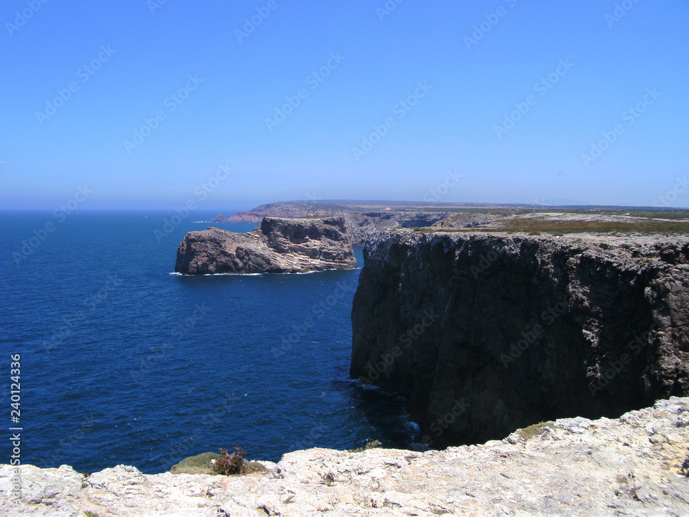 Steilküste am Cabo de São Vicente in Portugal