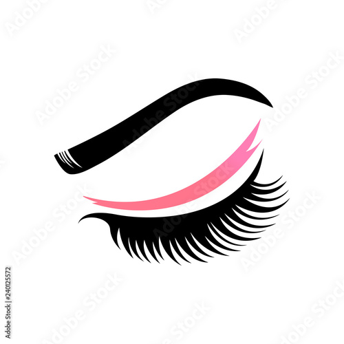 eyelashes logo icon design template vector