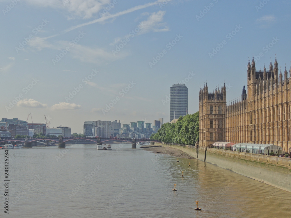 River Thames from Westminster Bridge, London.