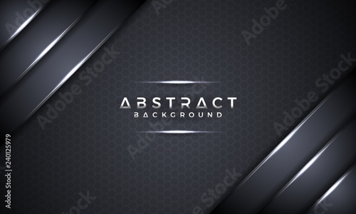 Abstract black metallic 3D vector background. text can be replaced with your text. EPS10 Vector