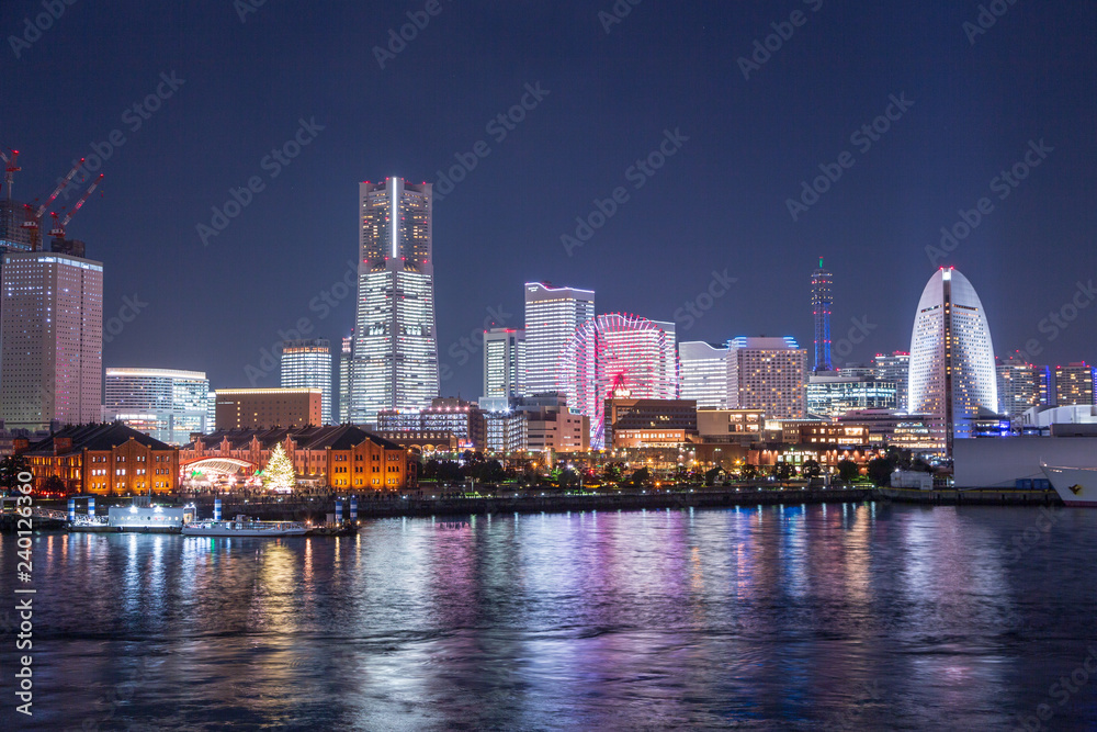 Obraz premium みなとみらい全館点灯
