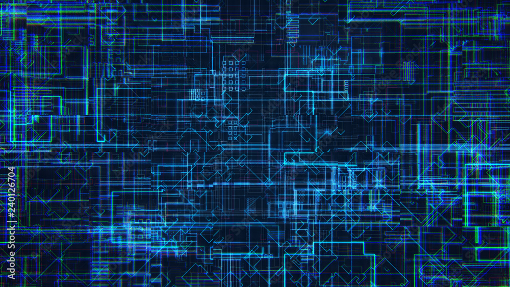 Hi Tech Futuristic Lines Background Hi Tech Futuristic Lines Background