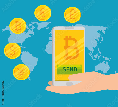 bitcoin currency virtual in the smartphone exchange