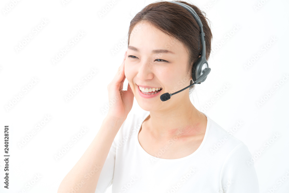 オペレーター・若い女性 オペレーター・若い女性