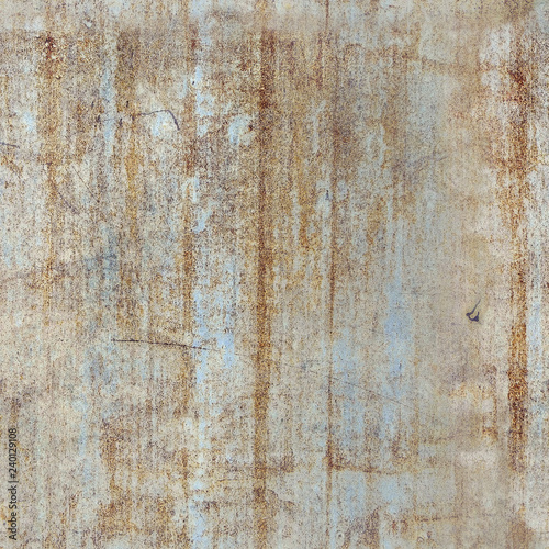 Seamless texture of old metal with corrosion and rust