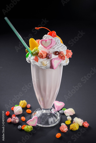 Milkshake with marshmallows