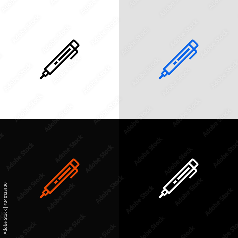 pen outline education icon, vector illustrator pen outline education icon, vector illustrator