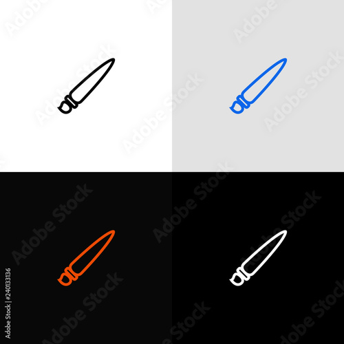 brush outline education icon, vector illustrator