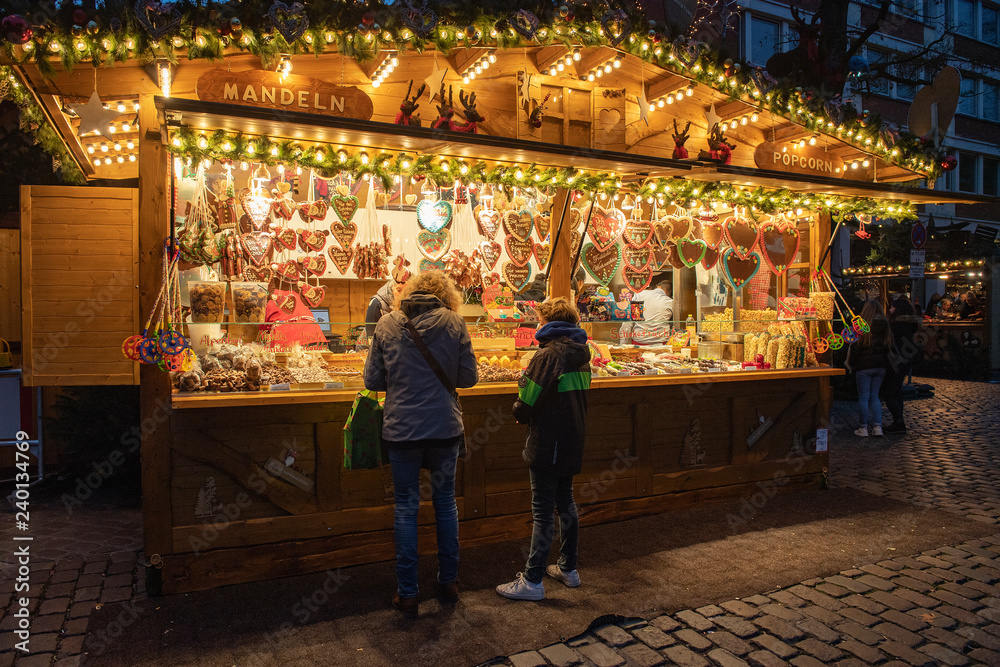 Weihnachtsmarkt in Münster, Westfalen, Deutschland
