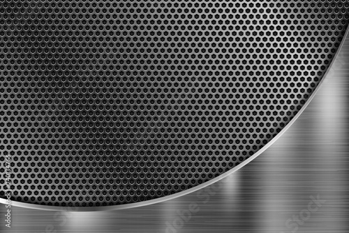 Perforated metal texture. Scratched metallic surface