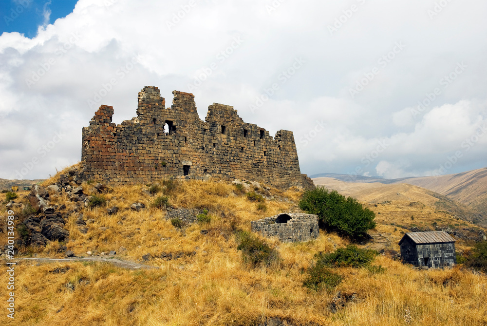 The ruins of the ancient Amberd fortress, Armenia