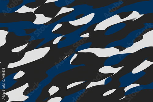 Colourful Army military camouflage seamless pattern textile, 3d render