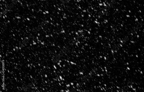 snow falling against black background overlay template photo