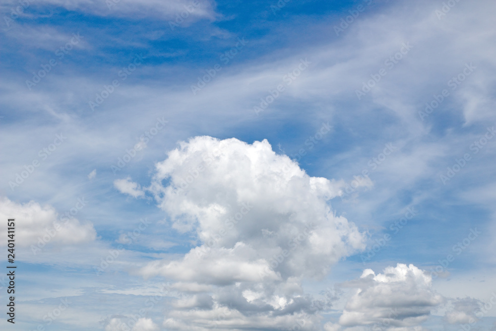 Blue sky background with clouds