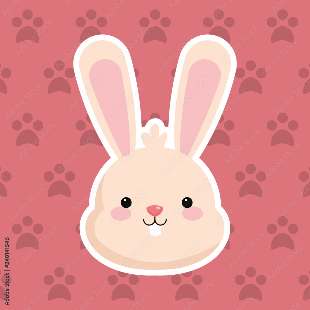 Fototapeta premium rabbit with pattern background image