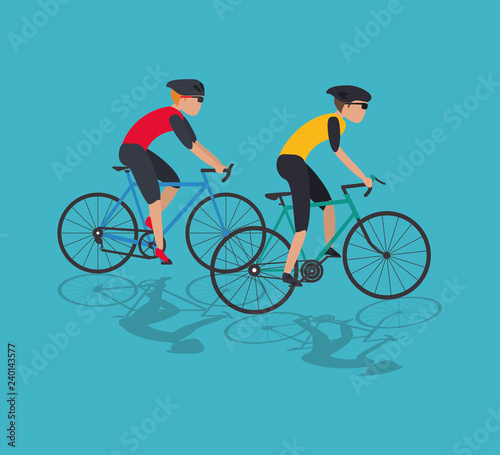 Fototapeta Naklejka Na Ścianę i Meble -  bike and cyclist icons image 