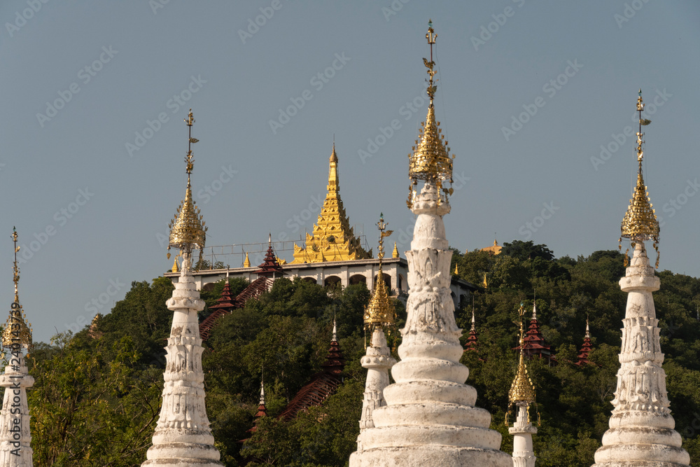 Pagoda de Sandamuni, en la ciudad de Mandalay, Myanmar