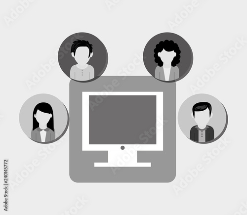computer with icons image 