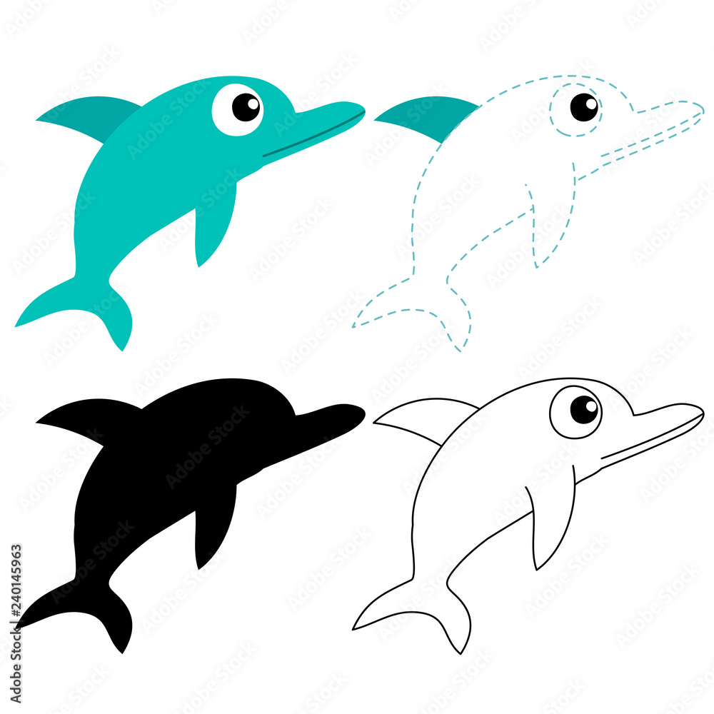 dolphin worksheet vector design dolphin worksheet vector design