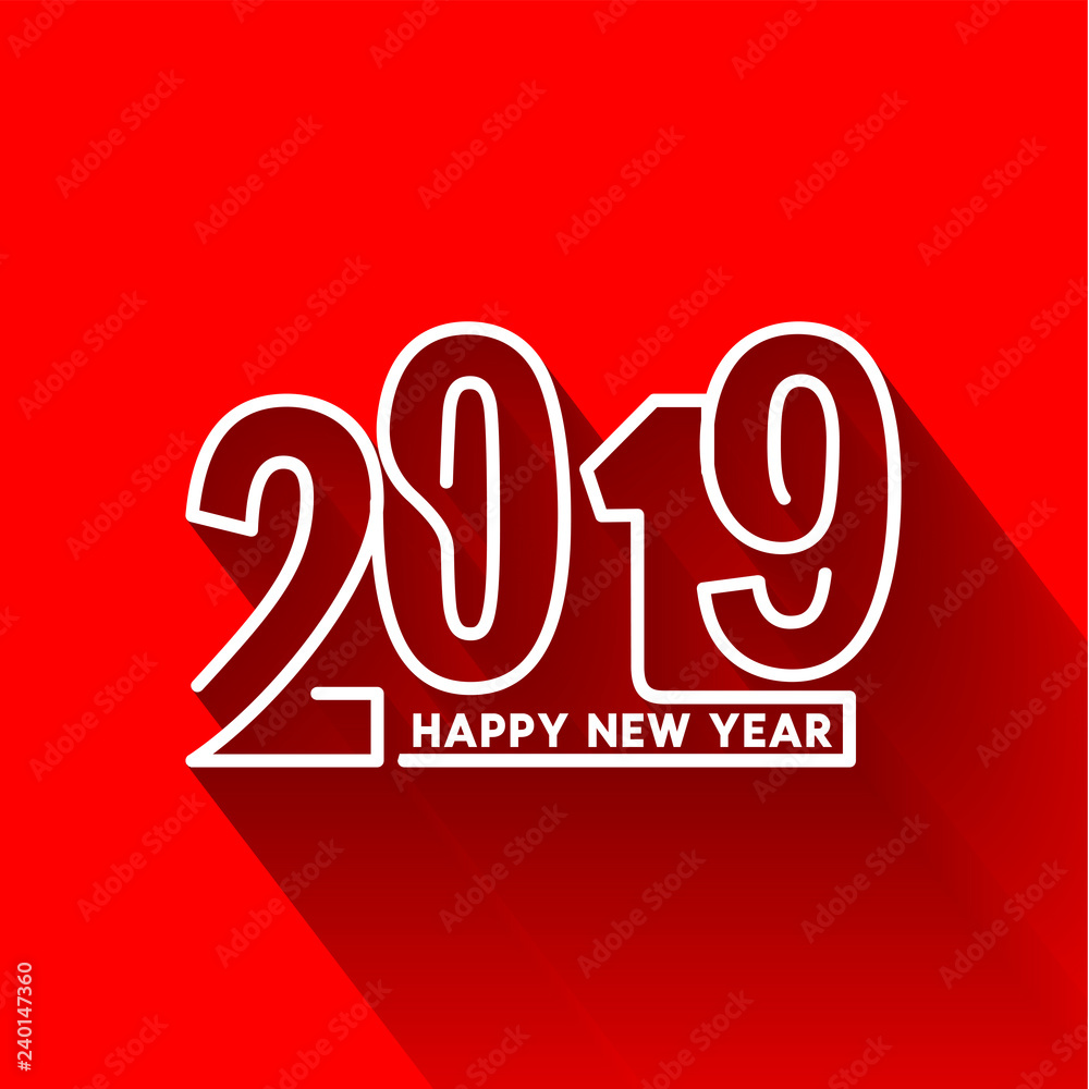 Happy New Year 2019 Text Design Patter Happy New Year 2019 Text Design Patter