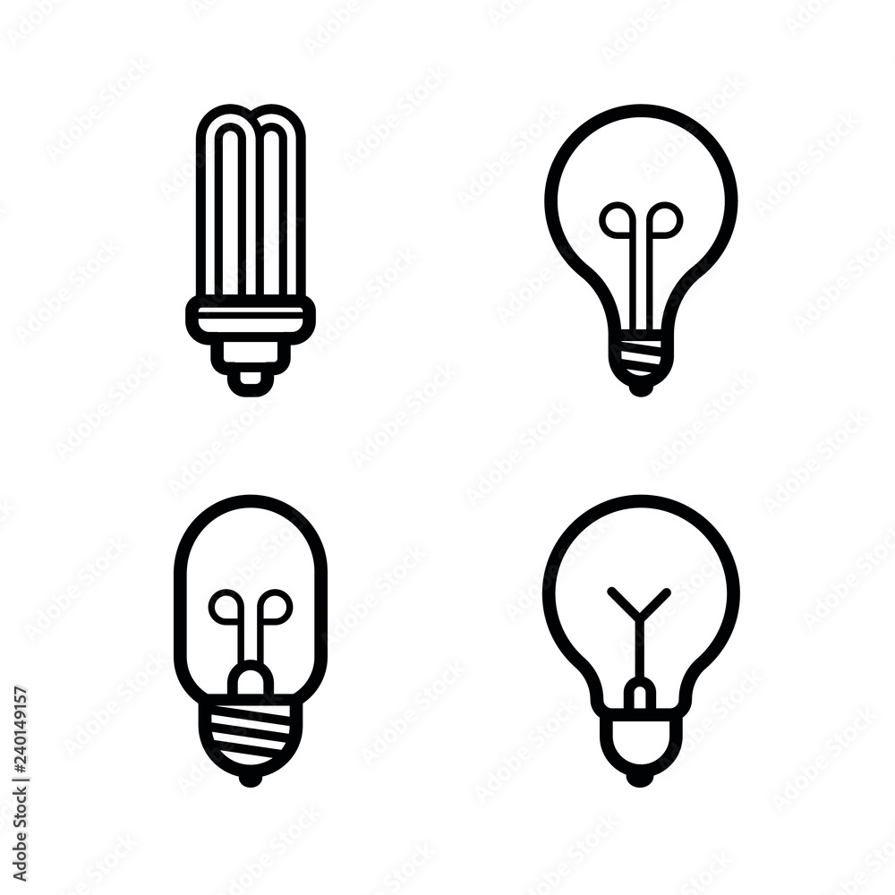 Lightbulbs Icon Set Lightbulbs Icon Set