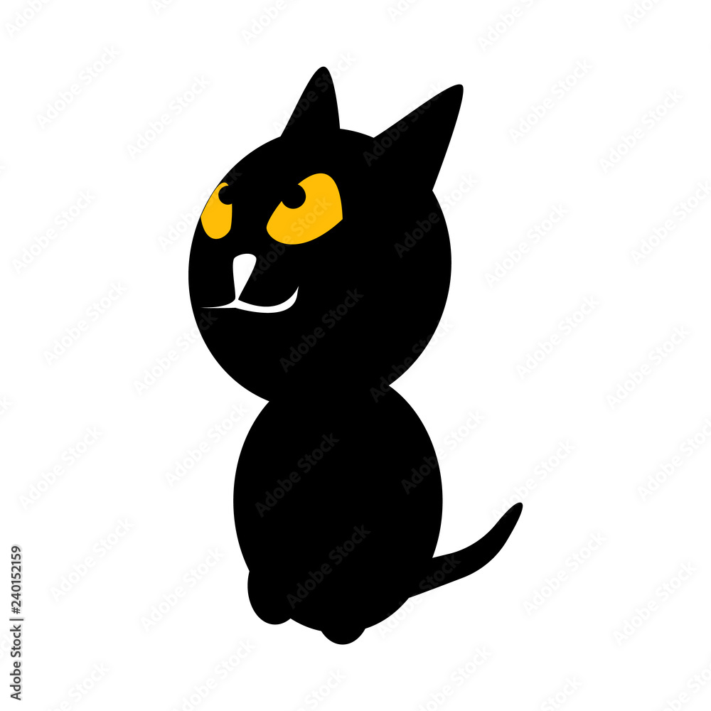 Fototapeta premium Cat Silhouette. Vector Illustration.