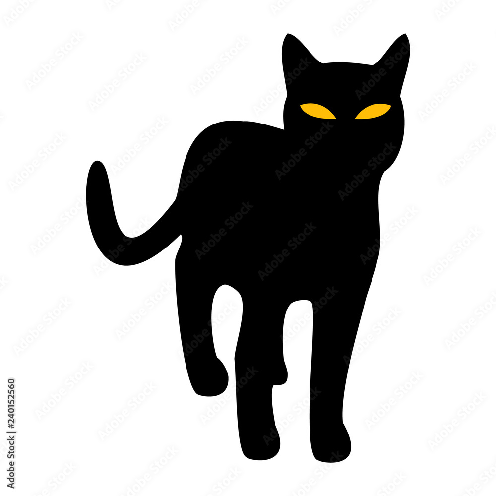 Fototapeta premium Cat Silhouette. Vector Illustration.