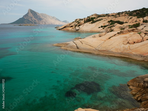 Obraz na płótnie The turquoise seq of Cala Girgolu, Sardinia w salonie