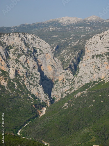 Supramonte and the gorge of Su Gorropu, Sardinia Italy photo