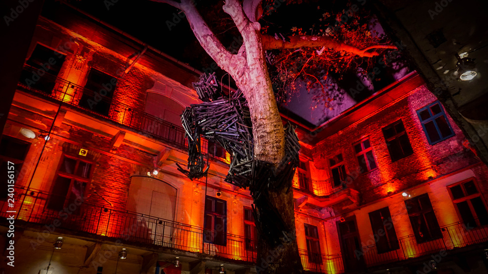 Fototapeta premium BUDAPEST, HUNGARY - popular place with restaurants, pubs and bars