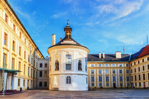 The Holy Cross Chapel and the second courtyard of Prague Castle photo