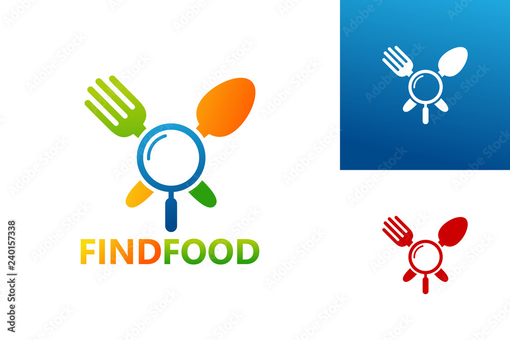 Find Food Logo Template Design Vector, Emblem, Design Concept, Creative Symbol, Icon