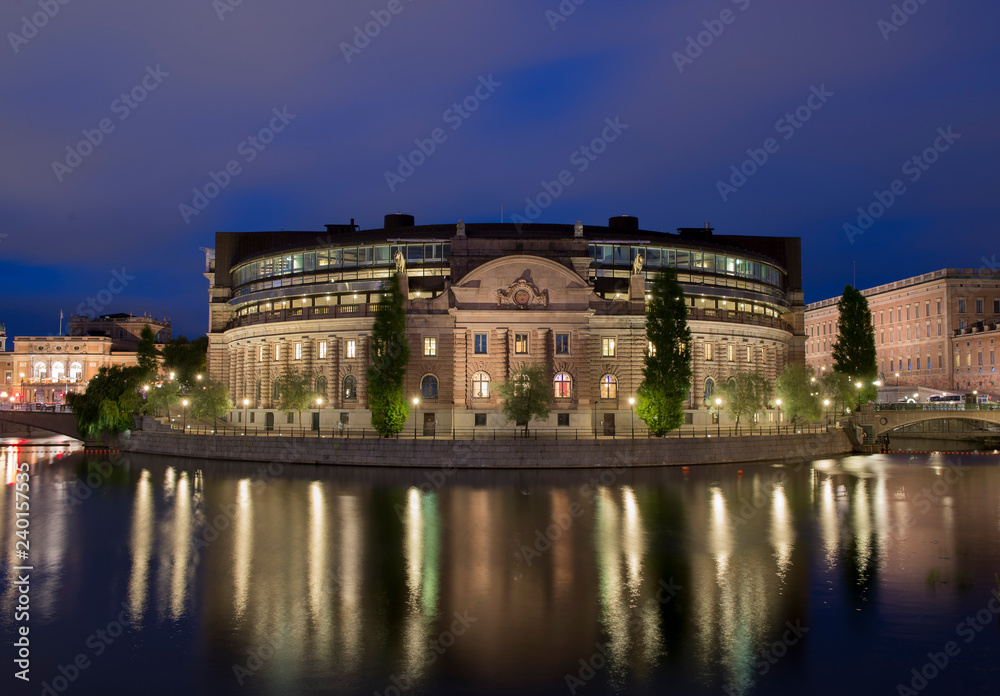 Parliament house in Stockholm Sweden