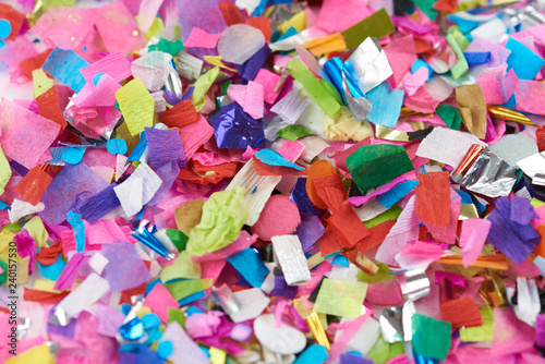 Pile of colorful confetti