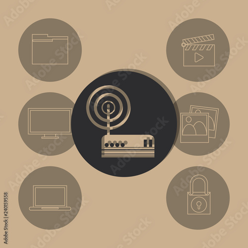 data center related icons image