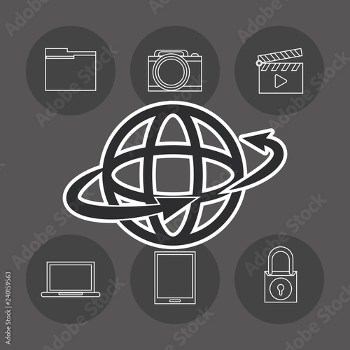 data center related icons image