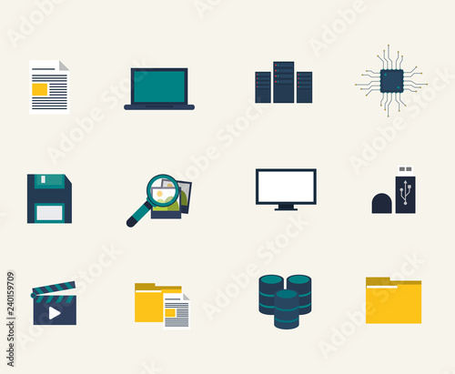 data center related icons image