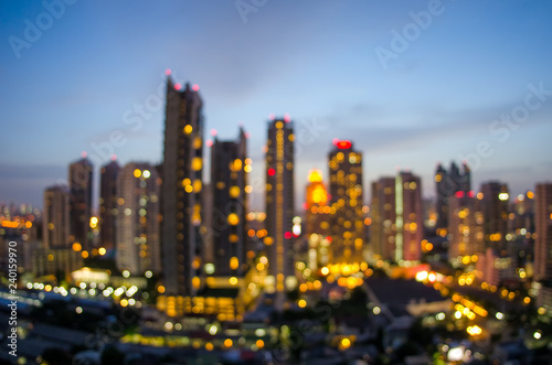 Slika na platnu Out of focus Bangkok city