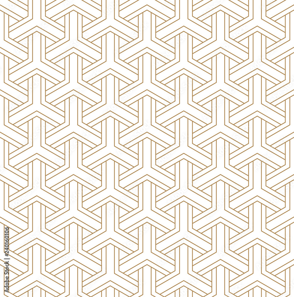 Seamless japanese pattern shoji kumiko in golden. Seamless japanese pattern shoji kumiko in golden.