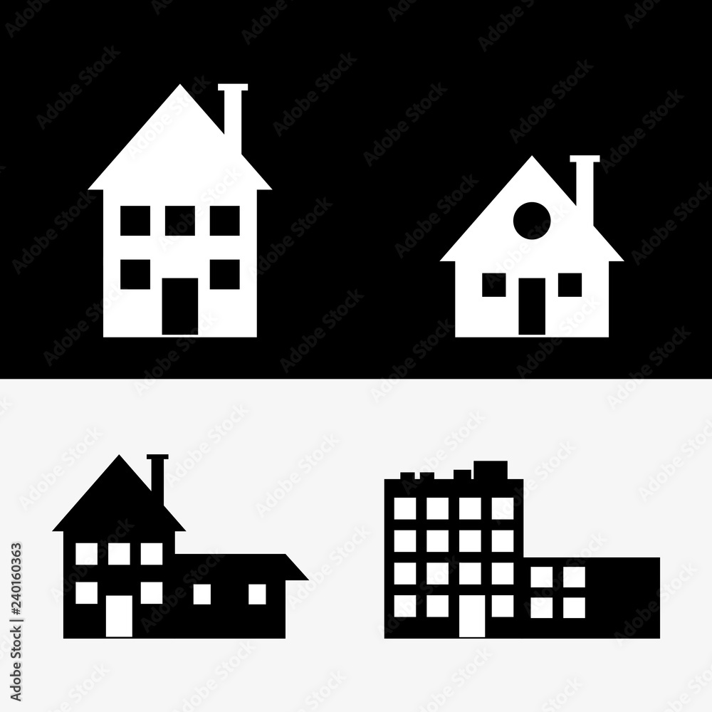 assorted building type icons image