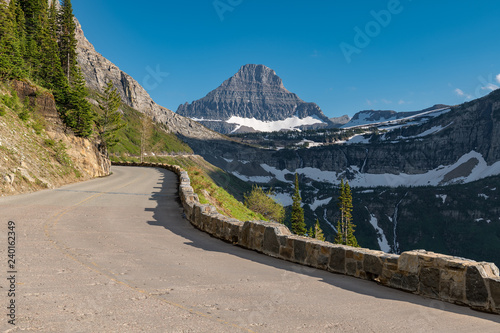 Beautiful view of Glacier National Park belong Going to the sun road photo