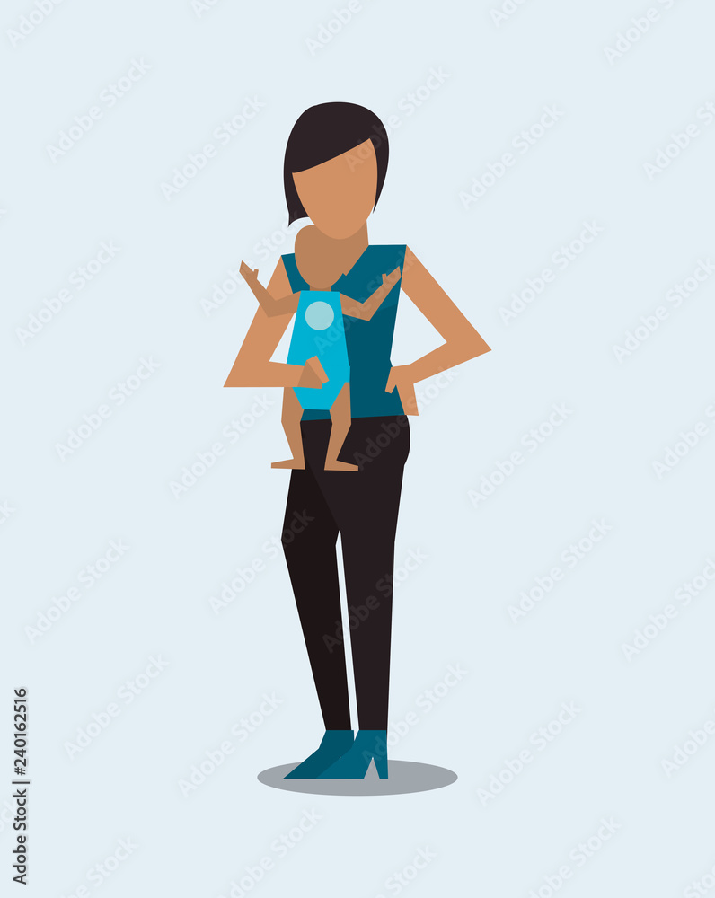single parent with baby family image single parent with baby family image