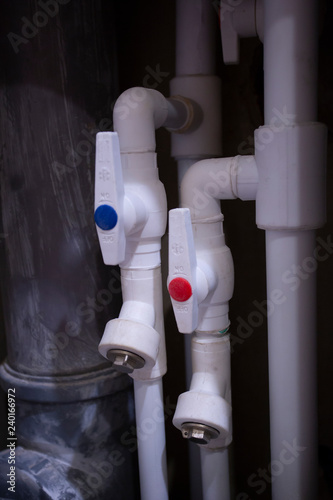 polyurethane pipes, close-up