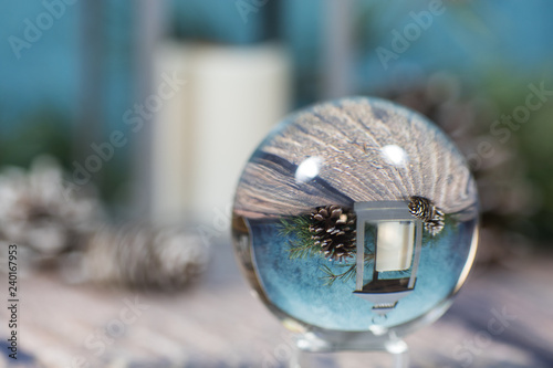 chrystal lantern reflection abstract