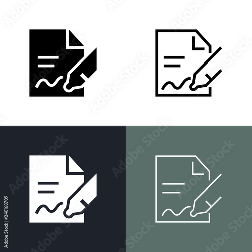 Contract Icon Set
