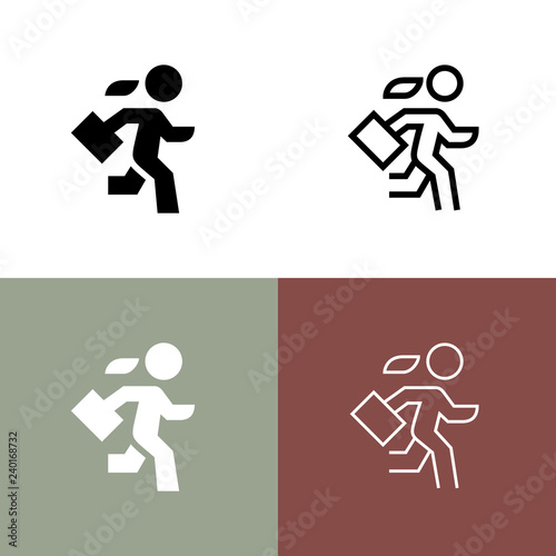 Female Worker Icon Set